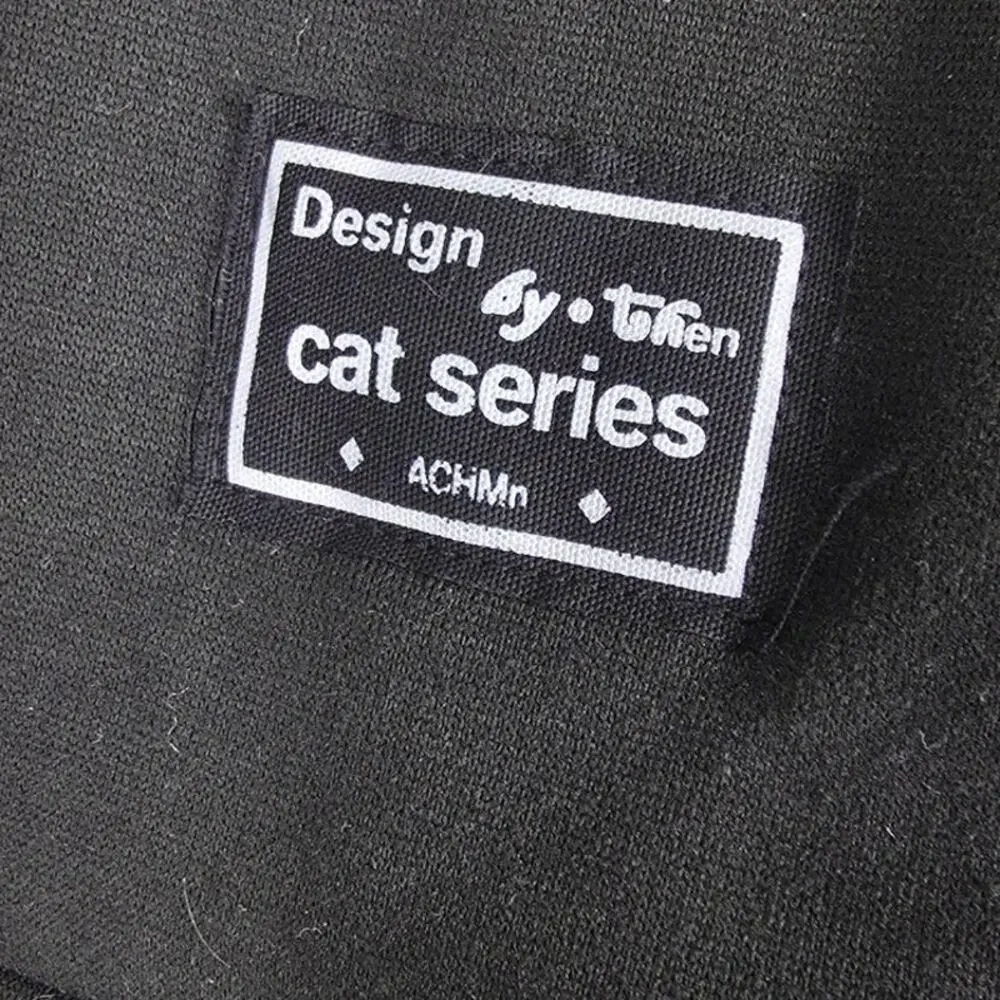 DESIGN BY THEN CAT SERIES PET SLING CARRIER BLACK CROSSBODY WITH PHONE POCKET